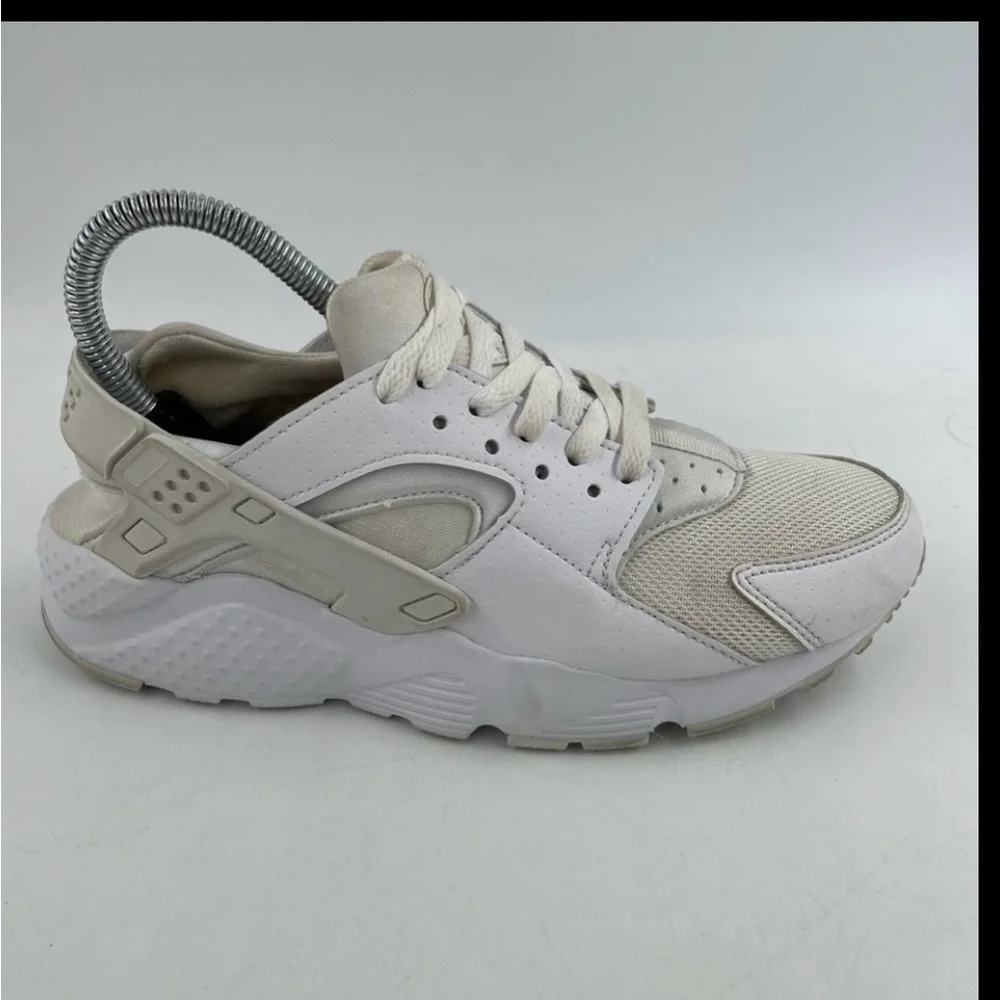 👞 Nike Kids Air Huarache- SZV6 Y -White Lace-Up Shoes Sneakers